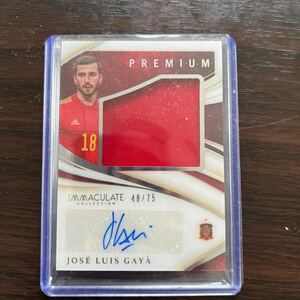 panini immaculate2020 jose luis gaya auto/75