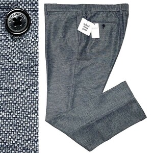 新品 マッキントッシュフィロソフィー カラミ織り テーラードジャージー エラスティック パンツ 52 ( 5L ) ブルー 大きいサイズ W98〜106 