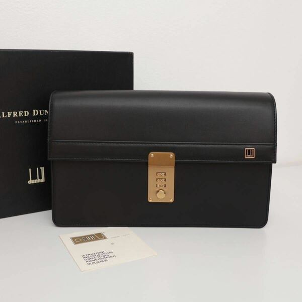 中古 ダンヒル dunhill セカンドバッグ 黒色