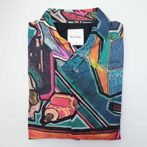 美品 Paul Smith ポールスミス 半袖 シャツ LARGE 総柄 メンズ コットン