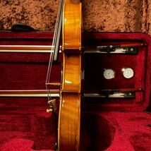 単板トラ目フレイムメイプルバック　工房製ハンドメイドバイオリン　4/4サイズ　特選美杢フレイムメイプル材使用品　付属品多数_画像3
