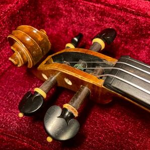 単板トラ目フレイムメイプルバック 工房製ハンドメイドバイオリン 4/4サイズ 特級美杢フレイムメイプル材使用品 付属品多数の画像6