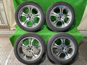 深リム Lowenzahn 18インチ 7.5J +48 PCD114.3 5H【225/50R18】MICHELIN 2020年製 4分山 夏 ラジアルタイヤ付4本セット！