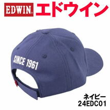 ネイビー エドウイン EDWIN ツイルキャップ オールシーズン EDC01 帽子_画像1