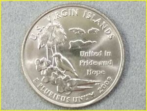 【アメリカ 50州25セント硬貨《U.S.バージン諸島》/2009年】クォーターダラーコイン/アメリカ領バージン諸島/50州25セント硬貨プログラム/T