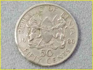 [kenia50 cent coin /1980 year ] Daniel *a LAP *moi/ old coin / old coin / higashi Africa / Kenya 