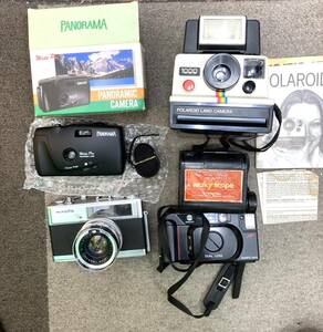 【12449】1円 カメラなどまとめ 5点 POLAROID LAND CAMERA 1000/MINOLTA ミノルタ 7S/ウォーキー スコープ/PANORAMA Wide Pie /ミノルタ AF