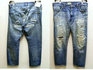 ◇即決[W34]ロンハーマンデニム リペア ダメージ クラッシュ アンクルカット 2920600142 1836 Ron Herman DENIM パンツ■5632