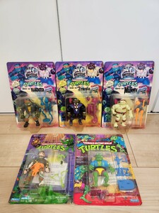 未開封 タートルズ フィギュア 5体 Playmates TMNT ミュータントタートルズ