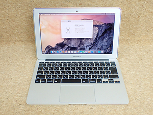 【中古 訳あり】MacBook Air 11.6インチ 2015年 MJVP2J/A [Core i5 1.6GHz / 4GB / SSD：256GB] A1465 ※左側shiftキー不良(PBA933-1)