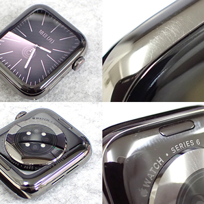 【中古 良品】Apple Watch Series6 Cellular 44mm ステンレススチールケース と ミラネーゼループ M09J3J/A スポーツバンド付き(PCA752-1)の画像2