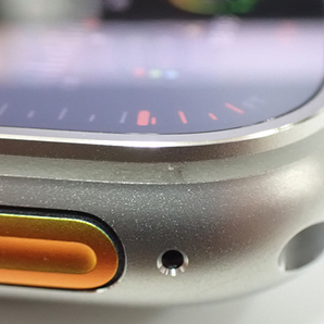 【中古 良品】Apple Watch Ultra Cellularモデル MQFL3J/A 49mm チタニウムケース と オレンジアルパインループ - M(PCA689-1)の画像6