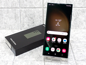 【中古 美品】SIMフリー docomo Galaxy S23 Ultra SC-52D 256GB グリーン 白 サムスン スマホ 本体 制限〇 一括購入(PCA977-1) 