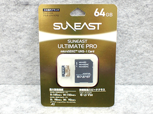 【新品 未開封】SUNEAST ULTIMATE PRO GOLD Series 64GB SE-MSDU1064B185 microSDカード microSDXC《全国一律送料370円》(NMA27-9)