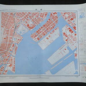 B)1万分1 地形図 東京3号東京東南部 5枚◆昭和29～33年 国土地理院◆新橋 洲崎 浦安◆1:10,000 市街図 都市部 鉄道路線 線路 古地図の画像3