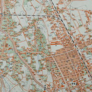 E)1万分1 地形図 東京10号青梅 7枚◆昭和30～32年 国土地理院◆福生 今井 中藤 下藤沢◆1:10,000 市街図 鉄道路線 線路 古地図 1万分の1 の画像9