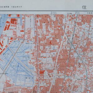 H)1万分1 地形図 大阪近傍 17枚◆昭和31年 国土地理院◆住吉 尼崎 吹田 堺◆1:10,000 市街図 都市部 鉄道路線 道路 線路 路面電車 古地図の画像8