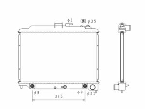 ●NV350キャラバン●LDF-CW4E26/DW4E26/VW2E26/VW6E26●A/T●ラジエーター●新品 即納●１８ヶ月保証●