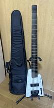 スタインバーガーシナプス5弦ベース　送料着払い　専用スタンド＆Nazcaケース付　Steinberger Synapse XS-1 FPA Alpine White_画像1