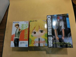 T【ハ4-62】【80サイズ】▲未開封/チェンソーマン デンジ フィギュア 3点セット/Qposket ぬーどるストッパー