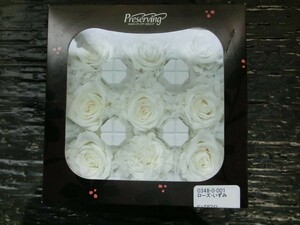T[R3-60][60 size ]^ preserved flower / earth mata-z/ rose *...9 wheel pure white / rose rose / flower /* outer box scratch have 