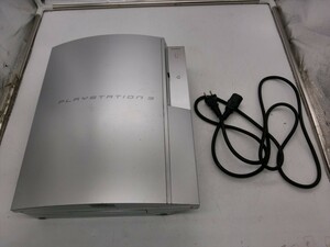 T【3ふ-71】【100サイズ】PS3 プレイステーション3 80GB シルバー CECHL00 本体/通電可/ジャンク扱い/※傷・汚れ有