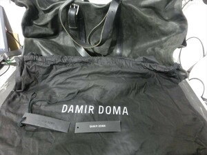 T【U3-30】【100サイズ】DAMIR DOMA ダミールドーマ/レザーウィークエンドバッグ/ボストンバッグ/※汚れ有