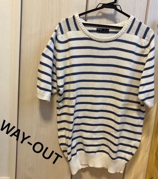 ヴィンテージ ビンテージ 80'S 90'S WAY-OUT 半袖 ニット 日本製