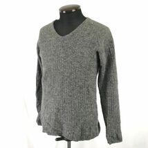 ビームス/BEAMS★Vネック/モヘア混/長袖セーター【メンズM/グレー/gray】Tops/sweater◆BH584_画像2