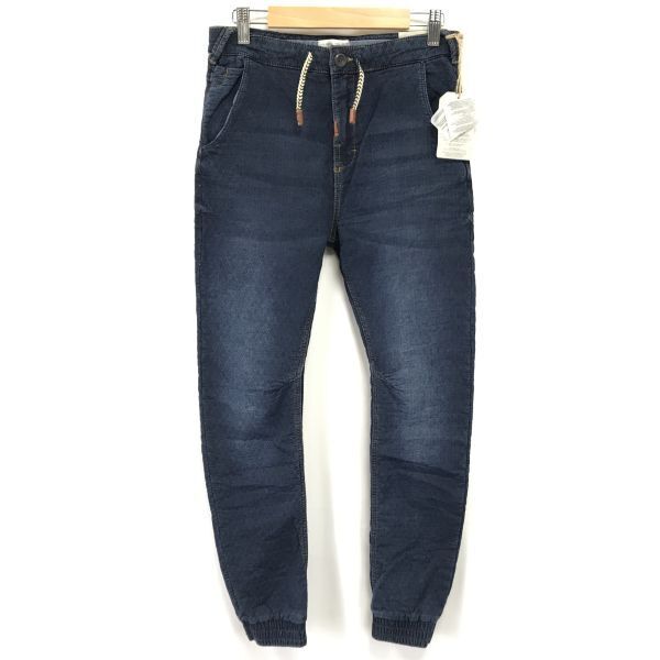 タグ付き新古品★ザラ/ZARA BOYS★デニム風/らくらくパンツ【キッズ11/12 152cm/股下67cm/インディゴ】紐付き/Pants◆BH594