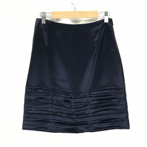 日本製★アナイ/ANAYI★光沢/タイトスカート/膝上丈【38/レディースM/紺/navy】Skirts◆BH606