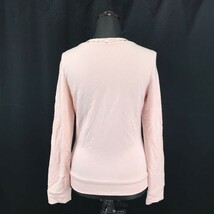 INDIVI★Vネック/ビジュー/長袖カットソー【women’s size -38/M/薄ピンク/light pink】long sleeve/Tops◆BG943_画像2