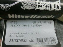 ハーレーダビッドソン 汎用 新品 未使用 社外 EASYRRIDERS 3インチZバー スチール 1インチ ハンドル ディンプル有 0742_画像3