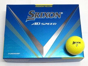 新品★ダンロップ★スリクソン AD スピード ボール★SRIXON AD SPEED★2024★アライメント★パッション イエロー★1箱★12球★1ダース