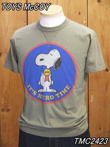 新品 トイズマッコイ SNOOPY TEE IT'S HERO TIME 半袖 Tシャツ オリーブ M TMC2423 toysmccoy