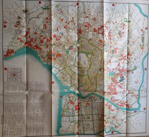 J24032209〇復刻版 江戸古地図 萬延江戸図 萬延元年 江戸 岡田屋版 古地図史料出版株式会社 カバー及び解説付〇和本古書古文書