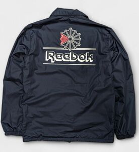 リーボック　reebok　clssics バックプリント　コーチジャケット　ネイビー　黒