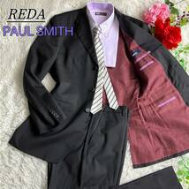 ポールスミス REDA×PAUL SMITH★セットアップ スーツ メンズ ウール チェック ブラック L_画像1