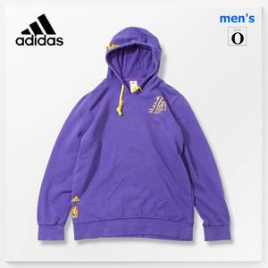 胸のレイカーズが輝く！【 アディダス (O) 】adidas レイカーズ フードパーカ パープル 紫