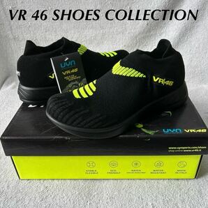 VR46×UYN メッシュスニーカー 27.5cm 43 BLACK/YELLOW バレンティーノ・ロッシ コラボ 新品 A60313-13の画像1