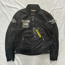 YELLOW CORN YB-2121 BK Mサイズ イエローコーン フルメッシュジャケット 刺繍ロゴ プロテクター取り付け可能 新品 A60301-12_画像1