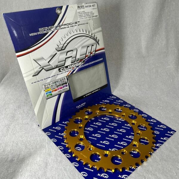 【新品】 XAM CLASSIC ザム クラシック スプロケット ホンダ ヤマハ VTR250 YZ125 A4104-45T チェーン520 (A60318-23)