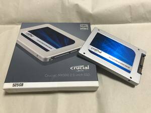 ユーズド品　Crucial 内蔵SSD 2.5インチ MX300 525GB＋ ELUTENGポータブルケース付き　即決　送料出品者