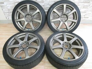 即納 WORK エモーション XT7 18インチ 5H100 7.5J+48 2020年製 225/40R18 FALKEN 86 BRZ プリウス カローラスポーツ カローラツーリング