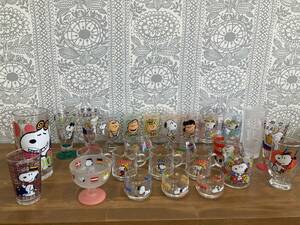 [ Junk ] Snoopy glass tableware 23 point set sale 