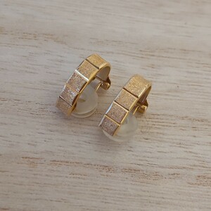 #n218[K18 earrings beautiful goods ]k18 stamp equipped precious metal jewelry lady's Vintage secondhand goods beautiful goods postage ¥230 today. k18¥8380