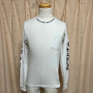 【美品】CHROME HEARTS クロムハーツ ネック プリント fuck you 長袖 シャツ size M