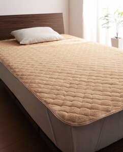  towel ground mattress pad. same color 2 pieces set king-size color - natural beige / cotton 100% pie ru...