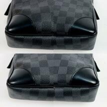 LOUIS VUITTON【美品】ダミエ グラフィット ポルトドキュマン N41125 ブリーフケース ビジネス パドロック レザー 黒 メンズ ルイヴィトン_画像6