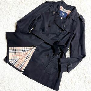 ★46サイズ★2XL★ バーバリーロンドン トレンチコート ノバチェック 黒 レディース ラグラン袖 ジャケット BURBERRY LONDON M3